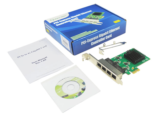 4 Port Gigabit Ethernet PCI-e Network Interface Card – Realtek